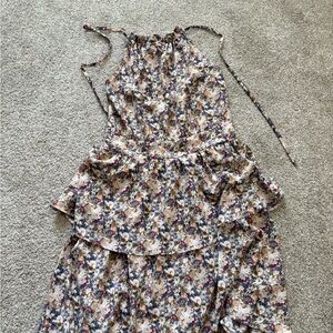 Floral Halter Midi Dress